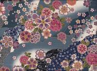Blumen Wellen blau Blumen Wellen blau