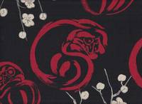 Daruma & Sakura schwarz rot Daruma & Sakura schwarz rot