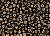 Japanese Crest Design black gold Japanese Crest Design black gold