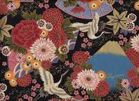 Kranich und Fuji schwarz Kranich und Fuji schwarz