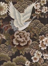 Kranich groß braun gold Kranich groß braun gold