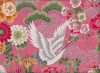 Kranich groß rosa silber Kranich groß rosa silber