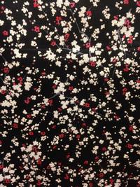 Blütenast schwarz Chirimen Blütenast schwarz Chirimen