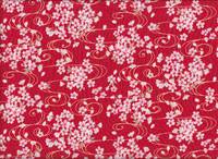 Sakura Wellen rot Chirimen Sakura Wellen rot Chirimen