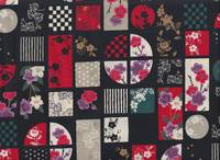 Modern - Sakura Patch schwarz rot Modern - Sakura Patch schwarz rot