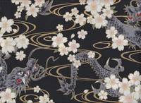 Hyakka Ryoran - Drache & Sakura schwarz Hyakka Ryoran - Drache & Sakura schwarz