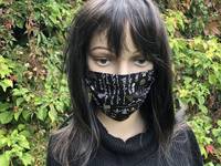 Gesichtsmaske Kanji Schwarz Gold Gesichtsmaske Kanji Schwarz Gold