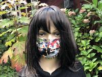 Gesichtsmaske - Fächer Kranich schwarz Gesichtsmaske - Fächer Kranich schwarz