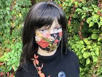 Gesichtsmaske - Momiji gold schwarz Gesichtsmaske - Momiji gold schwarz