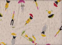 Wachstuch Tiere im Regen natur Wachstuch Tiere im Regen natur