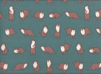 Wachstuch Otter petrol Wachstuch Otter petrol