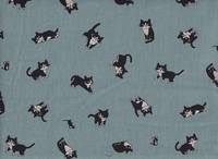 Wachstuch Katze Feline mint Wachstuch Katze Feline mint