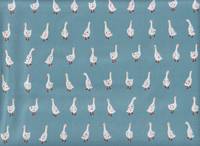 Wachstuch Gänse blau Wachstuch Gänse blau