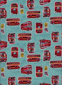 Wachstuch London Bus türkis Wachstuch London Bus türkis