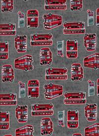 Wachstuch London Bus grau Wachstuch London Bus grau