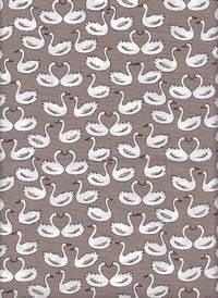 Wachstuch Schwäne braun Wachstuch Schwäne braun