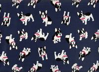 Wachstuch Boston Terrier blau Wachstuch Boston Terrier blau