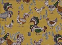 Wachstuch Hühner gelb Wachstuch Hühner gelb