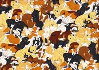 Wachstuch Hunde natur Wachstuch Hunde natur