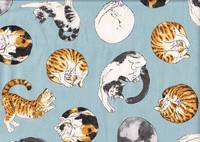 Wachstuch Resting Cats light blue Wachstuch Resting Cats light blue