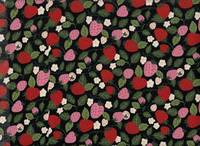 Wachstuch Erdbeeren schwarz Wachstuch Erdbeeren schwarz