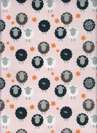 Wachstuch Schafe pink Wachstuch Schafe pink