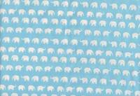 Wachstuch Elefanten klein weiß auf blau Wachstuch Elefanten klein weiß auf blau