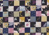 Wachstuch Katzen Patch blau Wachstuch Katzen Patch blau