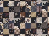 Wachstuch Katzen Patch braun Wachstuch Katzen Patch braun