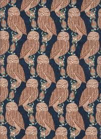 Wachstuch Eulen blau Wachstuch Eulen blau