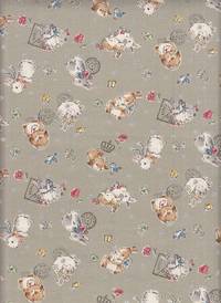 Wachstuch Häschen grau Wachstuch Häschen grau