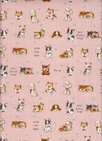 Wachstuch Pretty dogs pink Wachstuch Pretty dogs pink