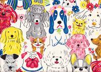 Wachstuch Powerful Animal Dogs creme Wachstuch Powerful Animal Dogs creme