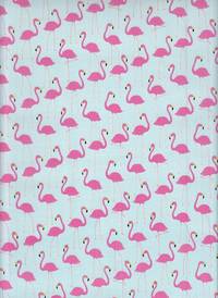 Wachstuch Flamingo hellblau