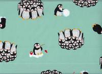 Wachstuch Pinguine mint