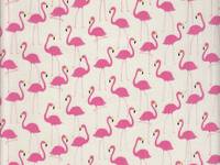 Wachstuch Flamingo weiß