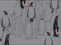 Wachstuch Pinguine hellblau