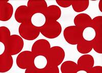 Wachstuch Big Flower red Wachstuch Big Flower red