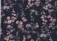 Wachstuch Blütenzweige navy Wachstuch Blütenzweige navy