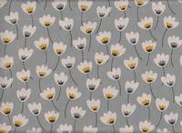 Wachstuch Retro flower grau Wachstuch Retro flower grau