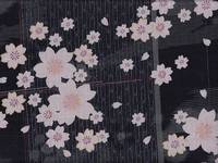 Wachstuch Sakura dunkelblau