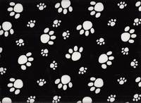 Wachstuch Pfoten schwarz Wachstuch Pfoten schwarz