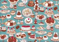 Wachstuch Monotone Sweets Tea Party Wachstuch Monotone Sweets Tea Party