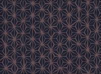 Wachstuch Asanoha navy braun Wachstuch Asanoha navy braun