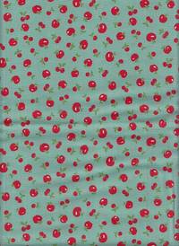 Wachstuch Äpfel türkis Wachstuch Äpfel türkis