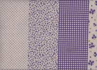 Wachstuch Patch & Punkte lila Doubleface Wachstuch Patch & Punkte lila Doubleface