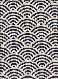 Wachstuch Seigaiha weiß Wachstuch Seigaiha weiß