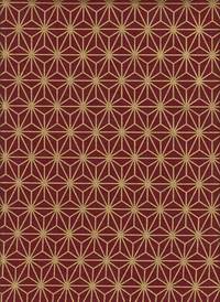 Wachstuch Asanoha rot gold Wachstuch Asanoha rot gold