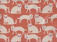 Wachstuch Honobono Cats orange Wachstuch Honobono Cats orange