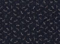 Wachstuch Libellen und Pfeil dunkelblau Wachstuch Libellen und Pfeil dunkelblau